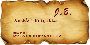 Jandó Brigitta névjegykártya